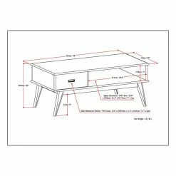 Best deal 🎉 Brooklyn & Max Rectangle Coffee Tables Brooklyn + Max Baxter Solid Hardwood Coffee Table ⭐ -Coffee Tables Sale Store detail5SIMP1088