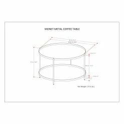 Budget 🔔 Round Coffee Tables HN Home Speer Mid-Century Modern Metal Coffee Table 🥰 -Coffee Tables Sale Store detail5SIMP929