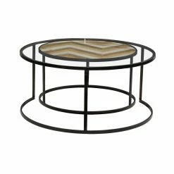 Deals 🥰 Round Coffee Table Sets DecMode Round Coffee Table - Set Of 2 ⌛ -Coffee Tables Sale Store detail5UMA5976