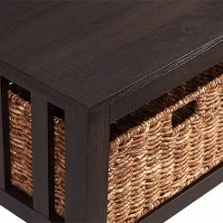 Best Sale 🤩 Rectangle Coffee Tables Walker Edison Storage Coffee Table With Totes 😍 -Coffee Tables Sale Store detail5WAL393