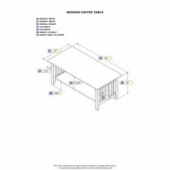 Best deal 😉 Rectangle Coffee Tables AFI Furnishings Mission Coffee Table ⭐ -Coffee Tables Sale Store detail6ATF812