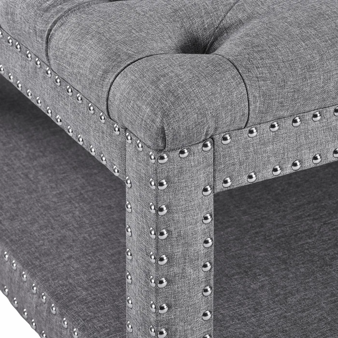 Promo ๐ Square Coffee Tables Right2Home Modern Nailhead Tufted Cocktail Ottoman ๐ 11 Promo ๐ Square Coffee Tables Right2Home Modern Nailhead Tufted Cocktail Ottoman ๐ - Image 9
