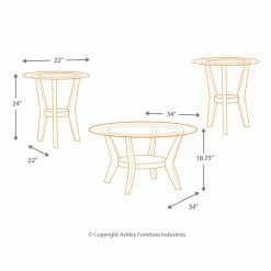 Buy ✔️ Round Coffee Table Sets Signature Design By Ashley Fantell Brown Occasional Table - Set Of 3 ✔️ -Coffee Tables Sale Store detail7ASHY183