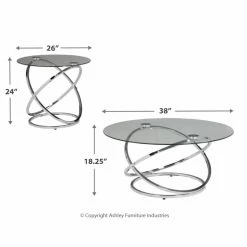 Best reviews of ⭐ Round Coffee Table Sets Signature Design By Ashley Hollynyx 3 Piece Occasional Table Set ⭐ -Coffee Tables Sale Store detail7ASHY4934