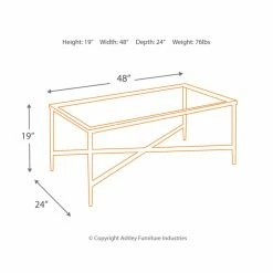 Hot Sale ⭐ Square Coffee Table Sets Signature Design By Ashley Augeron 3 Piece Coffee Table Set 🎉 -Coffee Tables Sale Store detail7ASHY5792