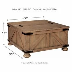 Coupon 🥰 Square Coffee Tables Signature Design By Ashley Aldwin Storage Coffee Table ❤️ -Coffee Tables Sale Store detail7ASHY6098