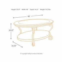 Wholesale 🥰 Oval Coffee Tables Signature Design By Ashley Nestor Cocktail Table ❤️ -Coffee Tables Sale Store detail7ASHY798