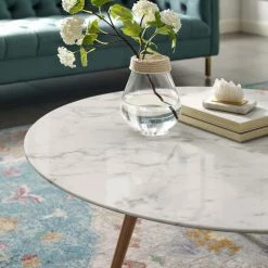 Brand new 🎉 Round Coffee Tables Modway Lippa Round Marble Coffee Table With Tripod Base 🛒 -Coffee Tables Sale Store detail7EEI2463