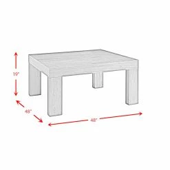 Top 10 🛒 Square Coffee Tables Picket House Furnishings Jasper Square Coffee Table 🛒 -Coffee Tables Sale Store detail7ELET1213