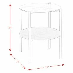 Cheapest 🌟 Round Coffee Table Sets Picket House Furnishings Blaine 3 Piece Occasional Table Set 🥰 -Coffee Tables Sale Store detail7ELET996
