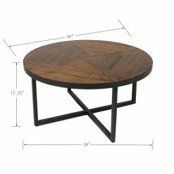 Wholesale 🤩 Round Coffee Tables HN Home York Modern Farmhouse Coffee Table 👍 -Coffee Tables Sale Store detail7EMER2085