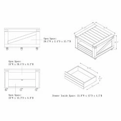 Coupon 🎁 Square Coffee Tables HN Home Harper Modern Farmhouse Coffee Table 👏 -Coffee Tables Sale Store detail7ENLB3033