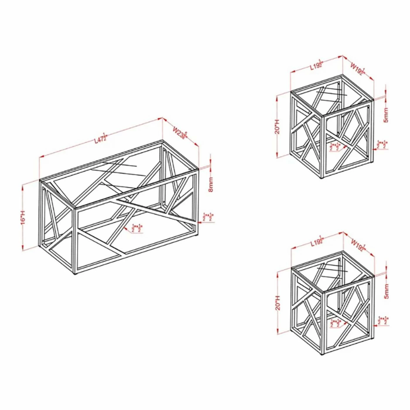 Hot Sale π Square Coffee Table Sets Furniture Of America Roth 3 Piece Coffee Table Set π₯ 11 Hot Sale π Square Coffee Table Sets Furniture Of America Roth 3 Piece Coffee Table Set π₯ - Image 9