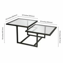 Buy 🤩 Hudson & Canal Rectangle Coffee Tables Hudson & Canal Amalie Two-Tier Coffee Table ✔️ -Coffee Tables Sale Store detail7HUDO136
