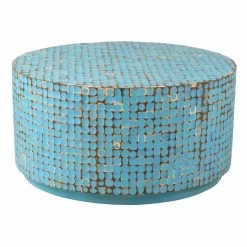 Discount 🛒 Round Coffee Tables East At Main Cummings Coconut Shell Inlay Round Coffee Table 🔥 -Coffee Tables Sale Store detail7JEF1413