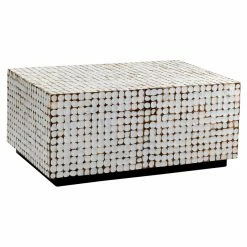 Cheapest 🎁 Rectangle Coffee Tables East At Main Dellwood Coconut Shell Inlay Rectangle Coffee Table 🛒 -Coffee Tables Sale Store detail7JEF1414