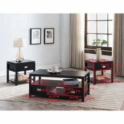 Flash Sale โค๏ธ K&B Furniture Rectangle Coffee Table Sets K&B Furniture T998 Wood 3 Piece Coffee Table Set ๐ 9 Flash Sale โค๏ธ K&B Furniture Rectangle Coffee Table Sets K&B Furniture T998 Wood 3 Piece Coffee Table Set ๐ -Coffee Tables Sale Store detail7KBF917