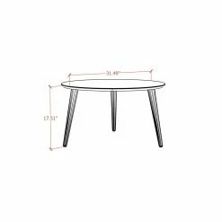 Best Pirce 🤩 Round Coffee Tables Manhattan Comfort Moore Low Coffee Table ❤️ -Coffee Tables Sale Store detail7MANH491