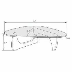 Top 10 👍 Triangle Coffee Tables LeisureMod Imperial Triangle Coffee Table 💯 -Coffee Tables Sale Store detail7MODS060