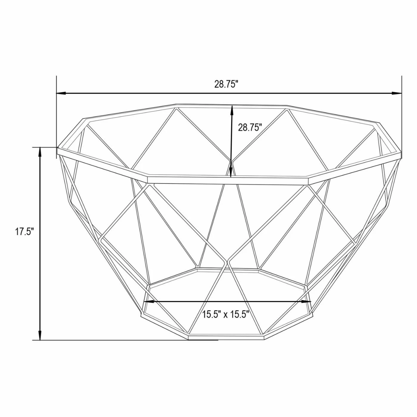 Best Sale ๐คฉ Other Shapes - Coffee Tables LeisureMod Malibu Modern Octagon Glass Top Coffee Table With Gold Chrome Base ๐ 11 Best Sale ๐คฉ Other Shapes - Coffee Tables LeisureMod Malibu Modern Octagon Glass Top Coffee Table With Gold Chrome Base ๐ - Image 9
