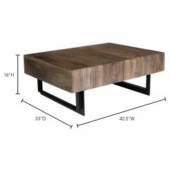 Brand new 🎉 Rectangle Coffee Tables Moes Home Collection Tiburon Storage Coffee Table 🧨 -Coffee Tables Sale Store detail7MOE755
