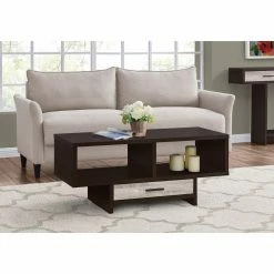 Cheap ⭐ Rectangle Coffee Tables Monarch Specialties Contemporary Storage Coffee Table ✨ -Coffee Tables Sale Store detail7MON1653