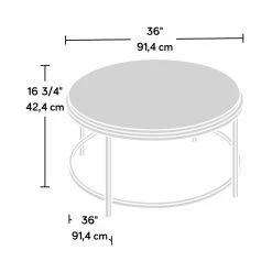 Brand new ⭐ Round Coffee Tables Sauder International Lux Round Coffee Table 👏 -Coffee Tables Sale Store detail7SDR1273