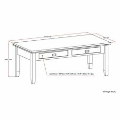 Cheap ❤️ Brooklyn & Max Rectangle Coffee Tables Brooklyn + Max Holden Wood 46 In. Wide Rectangle Contemporary Coffee Table ⭐ -Coffee Tables Sale Store detail7SIMP1632