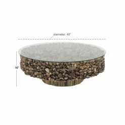 Hot Sale ๐ Round Coffee Tables DecMode Natural Round Driftwood And Glass Coffee Table ๐งจ 11 Hot Sale ๐ Round Coffee Tables DecMode Natural Round Driftwood And Glass Coffee Table ๐งจ -Coffee Tables Sale Store detail7UMA10013
