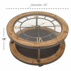 Flash Sale 🥰 Round Coffee Tables DecMode Wood And Iron Clock Coffee Table 😍 13 Flash Sale 🥰 Round Coffee Tables DecMode Wood And Iron Clock Coffee Table 😍 -Coffee Tables Sale Store detail7UMA11194