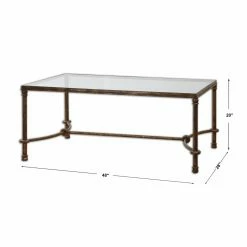 Cheapest 🔥 Rectangle Coffee Tables Uttermost Warring Iron Coffee Table ✔️ -Coffee Tables Sale Store detail7UMC5309