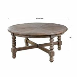 Best Sale 🧨 Round Coffee Tables Uttermost Samuelle Wooden Coffee Table 👍 -Coffee Tables Sale Store detail7UMC5312