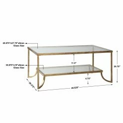 Brand new ⭐ Rectangle Coffee Tables Uttermost Katina Coffee Table 👍 -Coffee Tables Sale Store detail7UMC7599