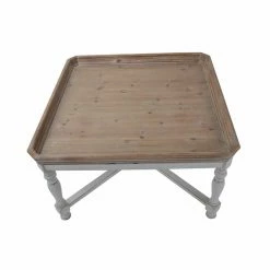 Cheap ⭐ A & B Home Square Coffee Tables A & B Home Farmhouse Tray Square Coffee Table 💯 -Coffee Tables Sale Store detailABH1702
