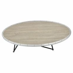 Hot Sale ❤️ Acme Furniture Oval Coffee Tables ACME Allis Wooden Coffee Table 🎁 -Coffee Tables Sale Store detailACM1508