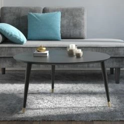 Budget ❤️ Round Coffee Tables Novogratz Kennington Round Coffee Table ✨ -Coffee Tables Sale Store detailAMW1624