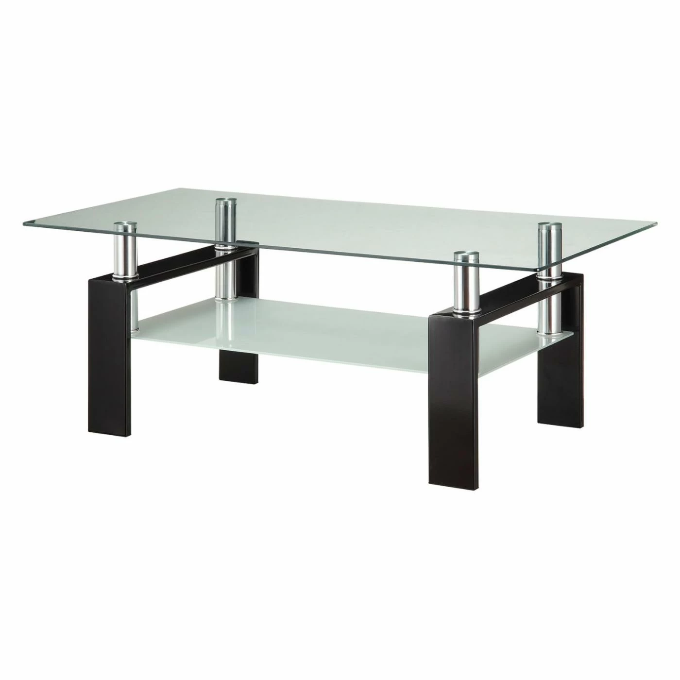 Coupon 𤩠Rectangle Coffee Tables Coaster Furniture Glass Top Coffee Table With Shelf - Chrome ā¤ļø 5 Coupon 𤩠Rectangle Coffee Tables Coaster Furniture Glass Top Coffee Table With Shelf - Chrome ā¤ļø - Image 3