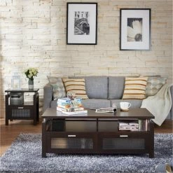 Cheap 🎁 Rectangle Coffee Tables Furniture Of America Caelon Coffee Table 🤩 -Coffee Tables Sale Store detailENLB2786