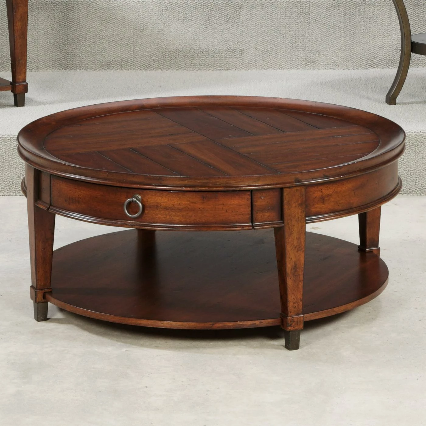 New 🎉 Round Coffee Tables Hammary Sunset Valley Round Cocktail Table - Rich Mahogany ✨ 5 New 🎉 Round Coffee Tables Hammary Sunset Valley Round Cocktail Table - Rich Mahogany ✨ - Image 3