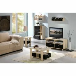 Budget 😀 Rectangle Coffee Tables Furinno Coffee Table With Bin Drawer 😀 -Coffee Tables Sale Store detailLLYT193