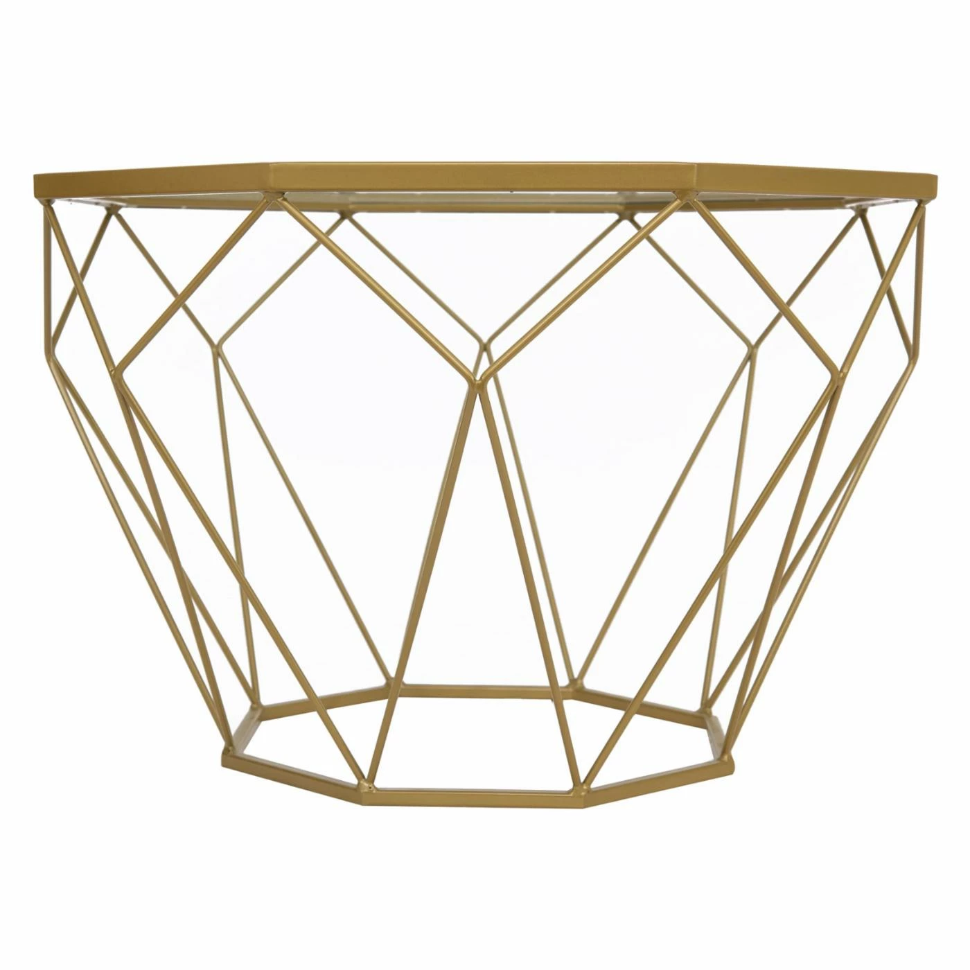 Best Sale ๐คฉ Other Shapes - Coffee Tables LeisureMod Malibu Modern Octagon Glass Top Coffee Table With Gold Chrome Base ๐ 4 Best Sale ๐คฉ Other Shapes - Coffee Tables LeisureMod Malibu Modern Octagon Glass Top Coffee Table With Gold Chrome Base ๐ - Image 2