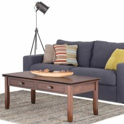 Cheap ❤️ Brooklyn & Max Rectangle Coffee Tables Brooklyn + Max Holden Wood 46 In. Wide Rectangle Contemporary Coffee Table ⭐ -Coffee Tables Sale Store detailSIMP1632