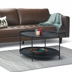 Budget 🔔 Round Coffee Tables HN Home Speer Mid-Century Modern Metal Coffee Table 🥰 -Coffee Tables Sale Store detailSIMP929