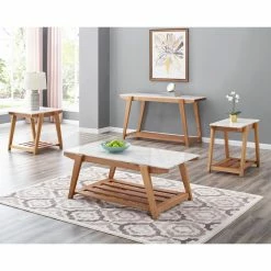 Cheapest ❤️ Rectangle Coffee Tables Steve Silver Co. Celeste Marble Top Cocktail Table ✨ -Coffee Tables Sale Store detailSSC3097