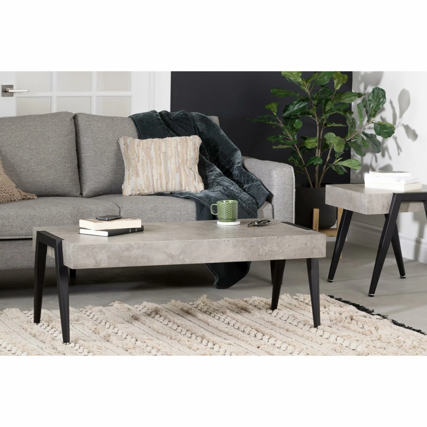 Buy ๐ฅ Rectangle Coffee Tables South Shore City Life Concrete Gray And Black Coffee Table ๐ 5 Buy ๐ฅ Rectangle Coffee Tables South Shore City Life Concrete Gray And Black Coffee Table ๐ - Image 3