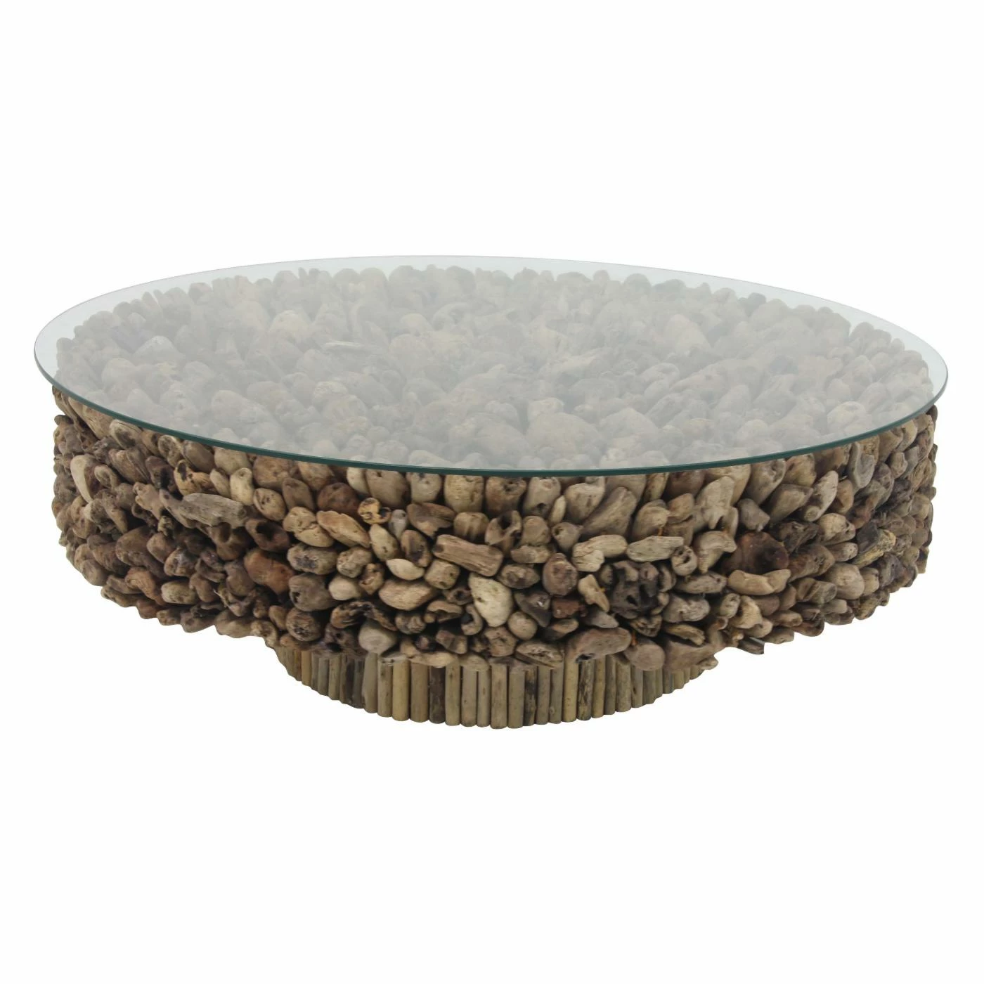 Hot Sale ๐ Round Coffee Tables DecMode Natural Round Driftwood And Glass Coffee Table ๐งจ 5 Hot Sale ๐ Round Coffee Tables DecMode Natural Round Driftwood And Glass Coffee Table ๐งจ - Image 3