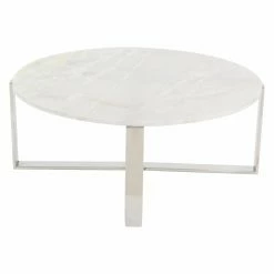 Cheapest 🥰 Round Coffee Tables DecMode Modern Marble Round Coffee Table 🌟 -Coffee Tables Sale Store detailUMA11441