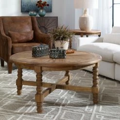 Best Sale 🧨 Round Coffee Tables Uttermost Samuelle Wooden Coffee Table 👍 -Coffee Tables Sale Store detailUMC5312