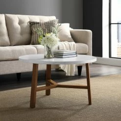 Budget ⭐ Round Coffee Tables Manor Park Mid Century Modern Round Coffee Table ⭐ -Coffee Tables Sale Store detailWAL650