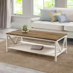 Top 10 💯 Rectangle Coffee Tables Manor Park Modern Farmhouse Distressed Coffee Table ⌛ -Coffee Tables Sale Store detailWAL812